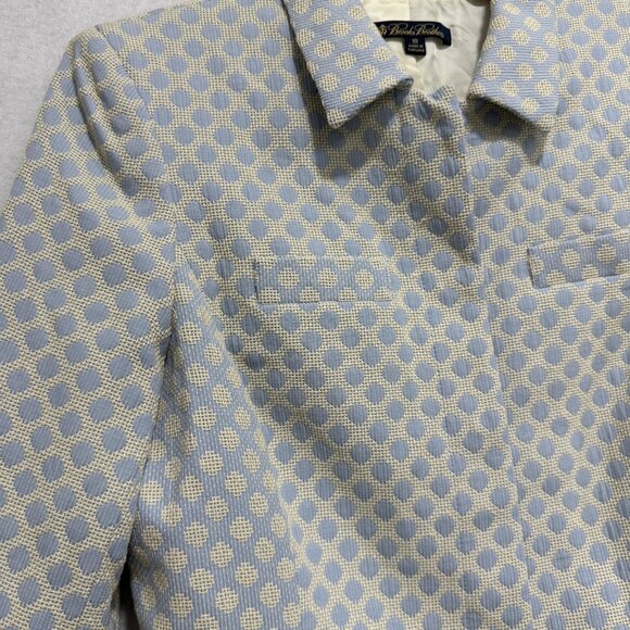 Brooks Brothers Blazer Womens 10 Polka Dot Textured Lined Classic Workwear Jacke - Picture 3 of 11